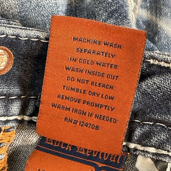 Rock Revival Yeon Denim Shorts Womens Size 26 Light Wash Bermuda Cotton Stretch - Picture 9 of 15